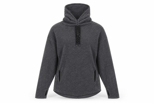 Decathlon and Spencer Women Grey Hooded Pullover Hoodie XS Fleece Polyester Warm Top