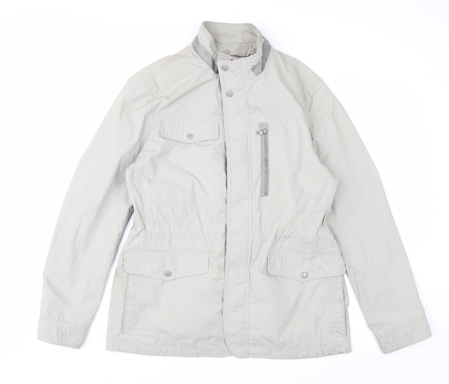 OLZEN Women’s Beige L Parka Jacket with Zip Pockets