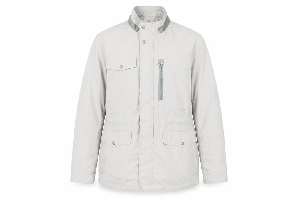 OLZEN Women’s Beige L Parka Jacket with Zip Pockets