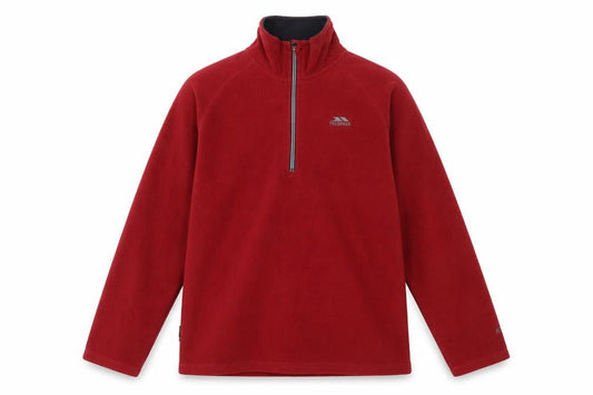 Trespass Men's Red Fleece 1/2 Zip Pullover Sweatshirt Size M