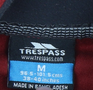 Trespass Men's Red Fleece 1/2 Zip Pullover Sweatshirt Size M