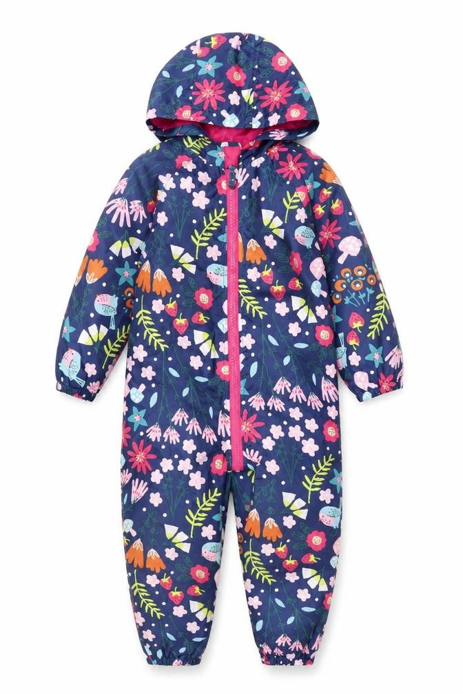 Mini Club Girls Multicoloured Floral Hooded Waterproof Snowsuit 2-3 Years