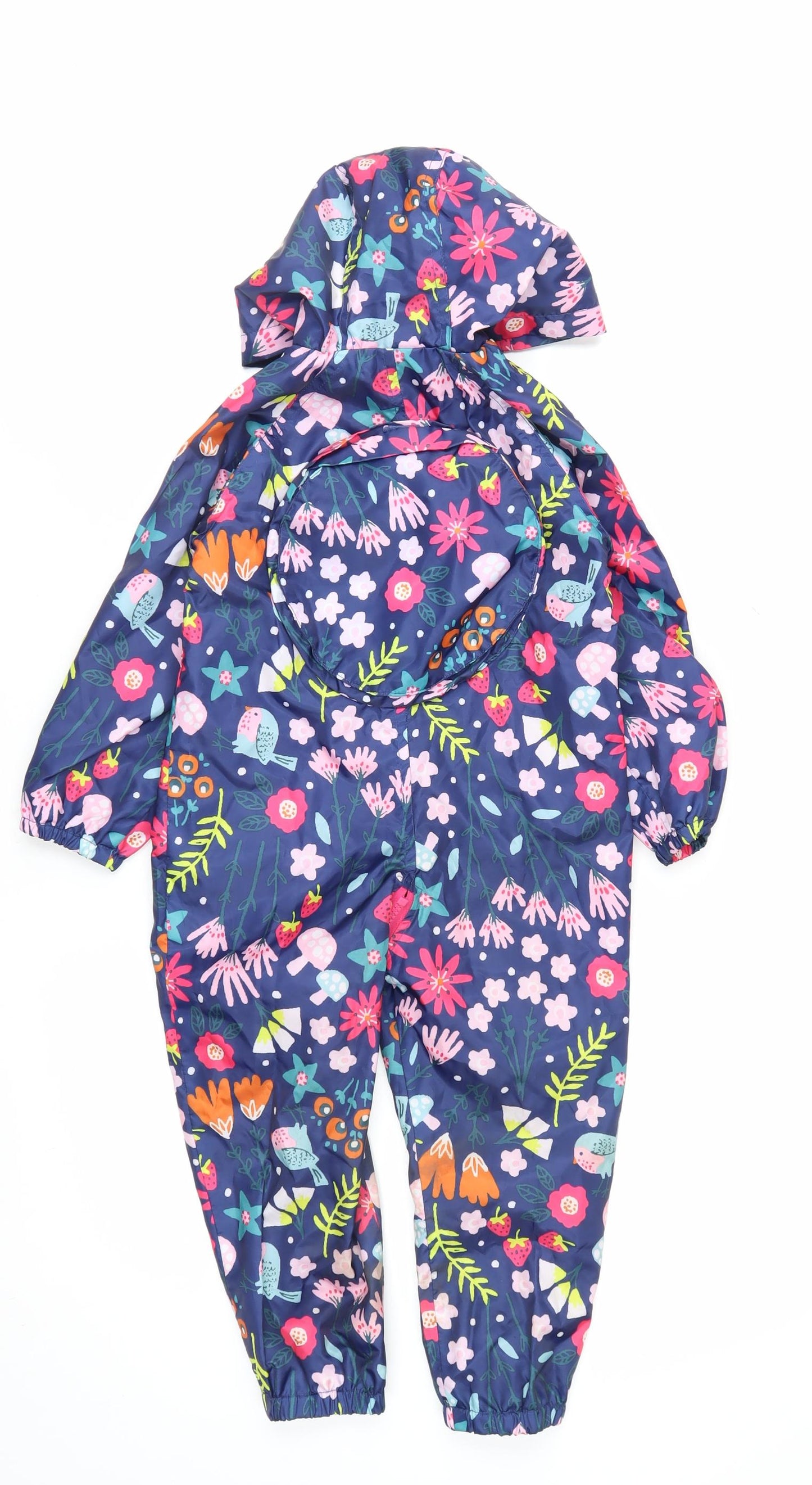 Mini Club Girls Multicoloured Floral Hooded Waterproof Snowsuit 2-3 Years