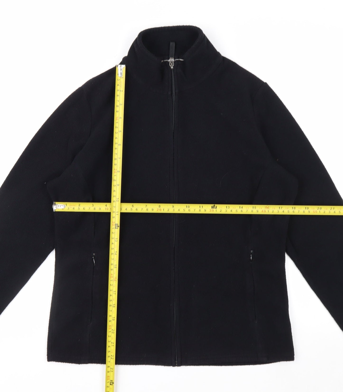 Marks and Spencer Women's Black Fleece Jacket Size 14 Full Zip