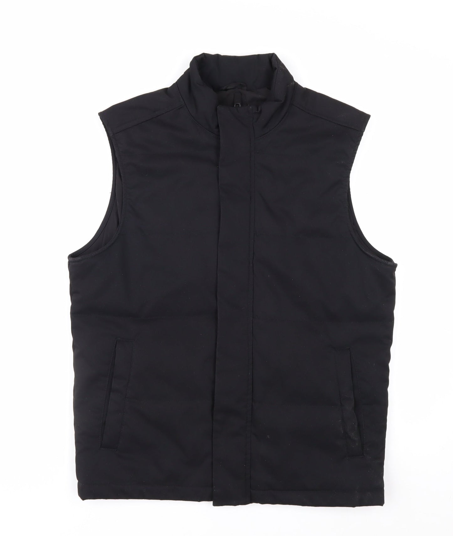 Zara Womens Black Padded Waistcoat Bodywarmer Size S