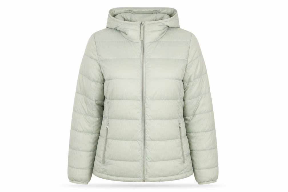 Abercrombie & Fitch Women's Green M Hooded Puffer Jacket