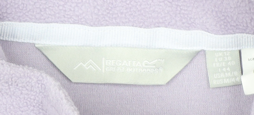 Regatta Great Outdoors Women's Lilac 1/4 Zip Fleece Sweatshirt UK 12