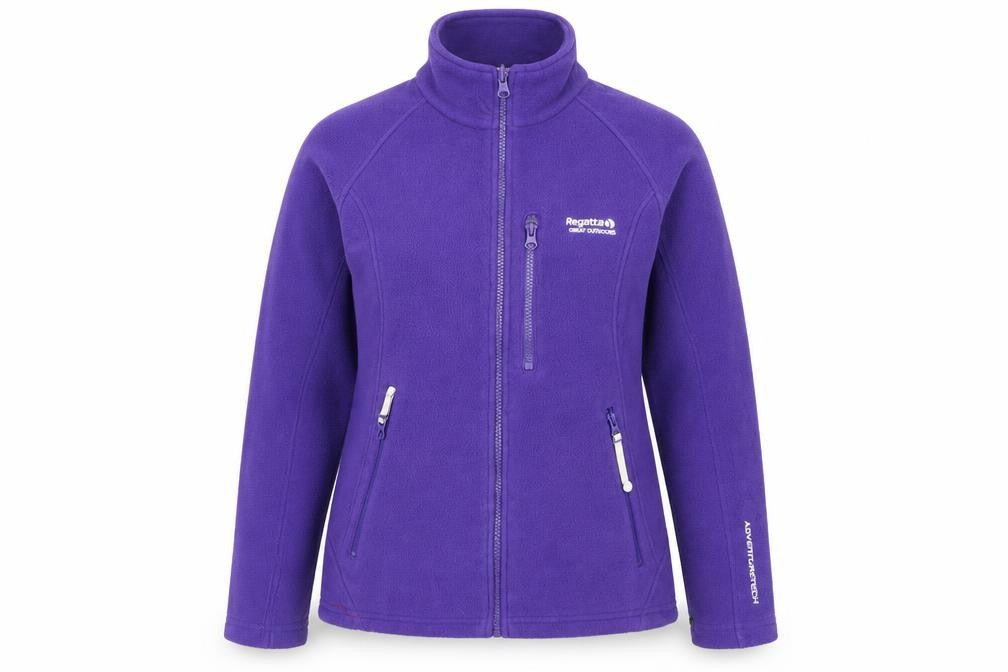 Regatta Women Purple Fleece Full Zip Outdoor Jacket Size 14