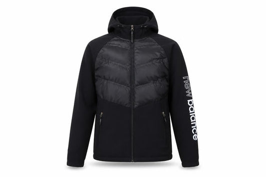 New Balance Men's Black Softshell Hooded Puffer Jacket Size S