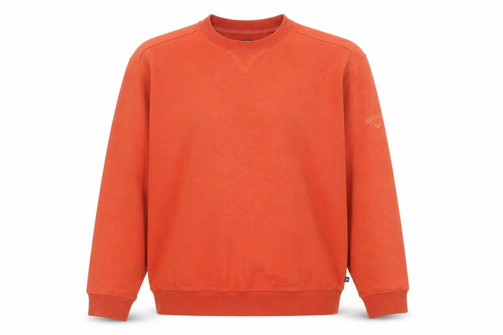 Callaway Men’s Orange Crew Neck Golf Sweatshirt Size M