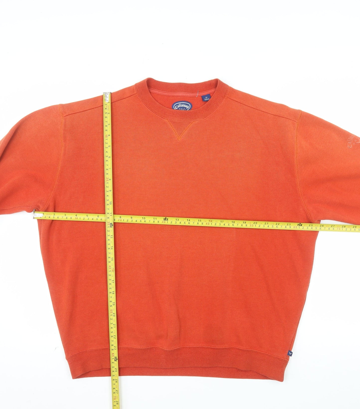 Callaway Men’s Orange Crew Neck Golf Sweatshirt Size M
