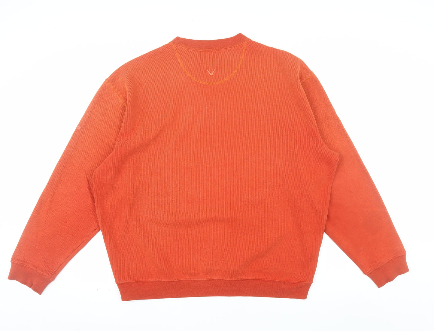 Callaway Men’s Orange Crew Neck Golf Sweatshirt Size M