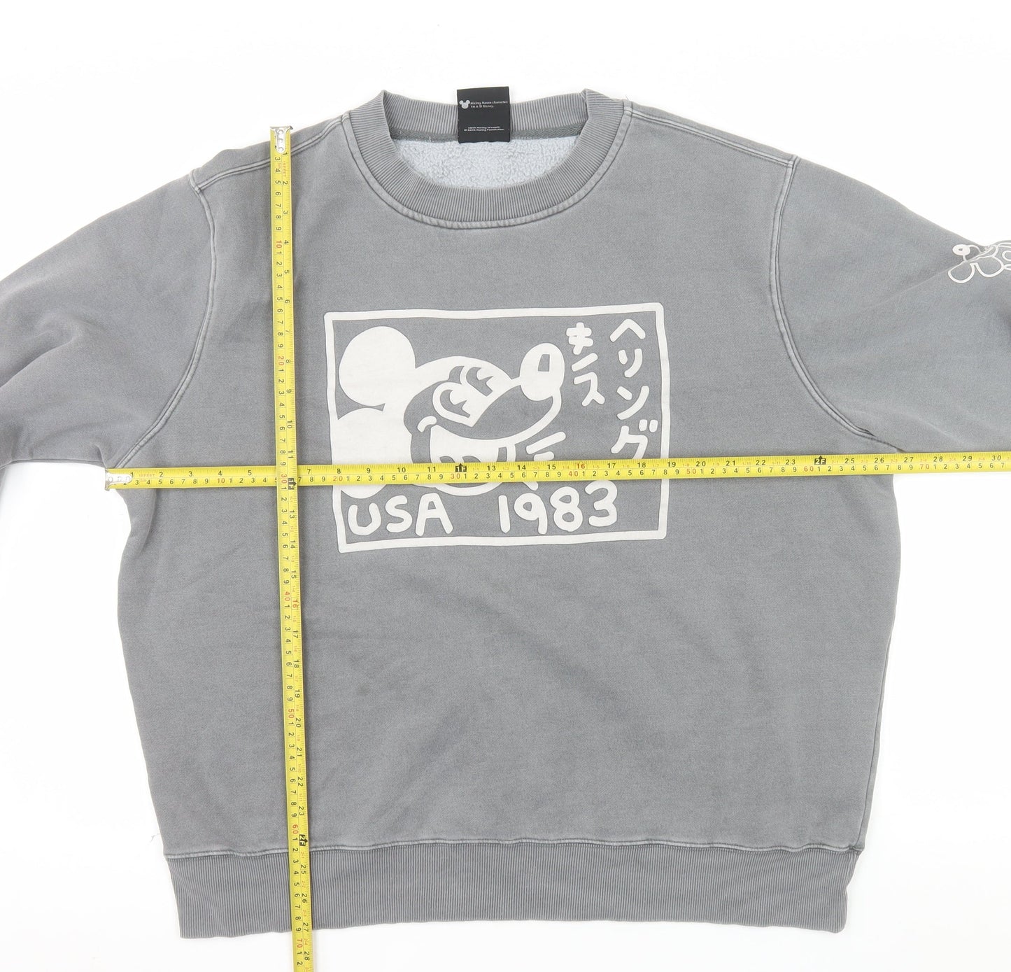 Disney x Keith Haring Men's Grey Mickey Mouse XL Sweatshirt