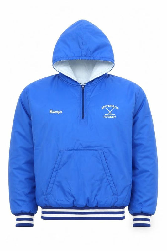 Holloway Men's Blue 2XL Windbreaker Hockey Jacket Hooded Vintage