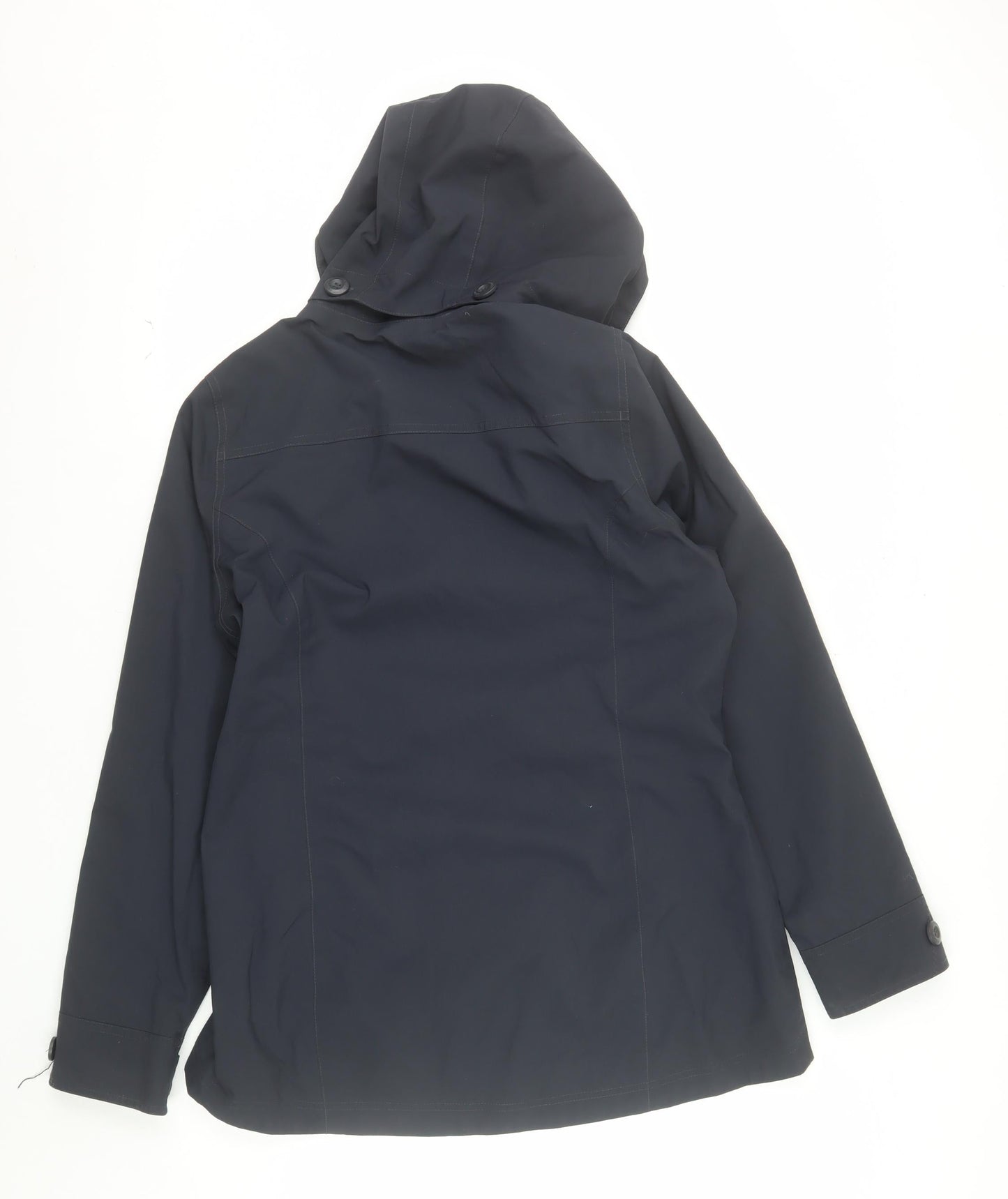 Tribord Women's Black Waterproof Pea Coat Hooded Size 14