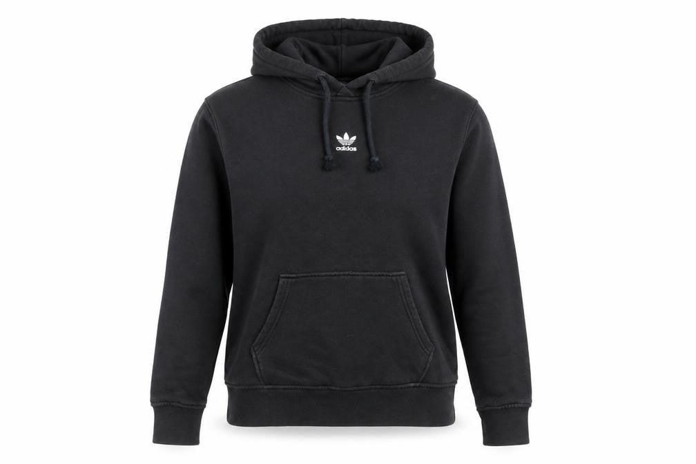 Adidas Womens Black XS Pullover Hoodie 100% Cotton Hooded Sweatshirt