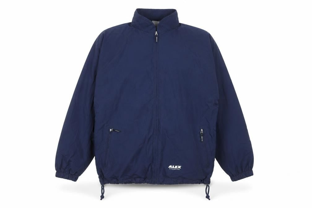 Alex Athletics Men's Navy Blue Size 42 Windbreaker Jacket with Zip Pockets