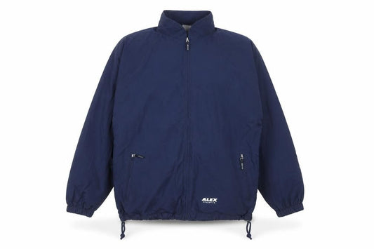 Alex Athletics Men's Navy Blue Size 42 Windbreaker Jacket with Zip Pockets