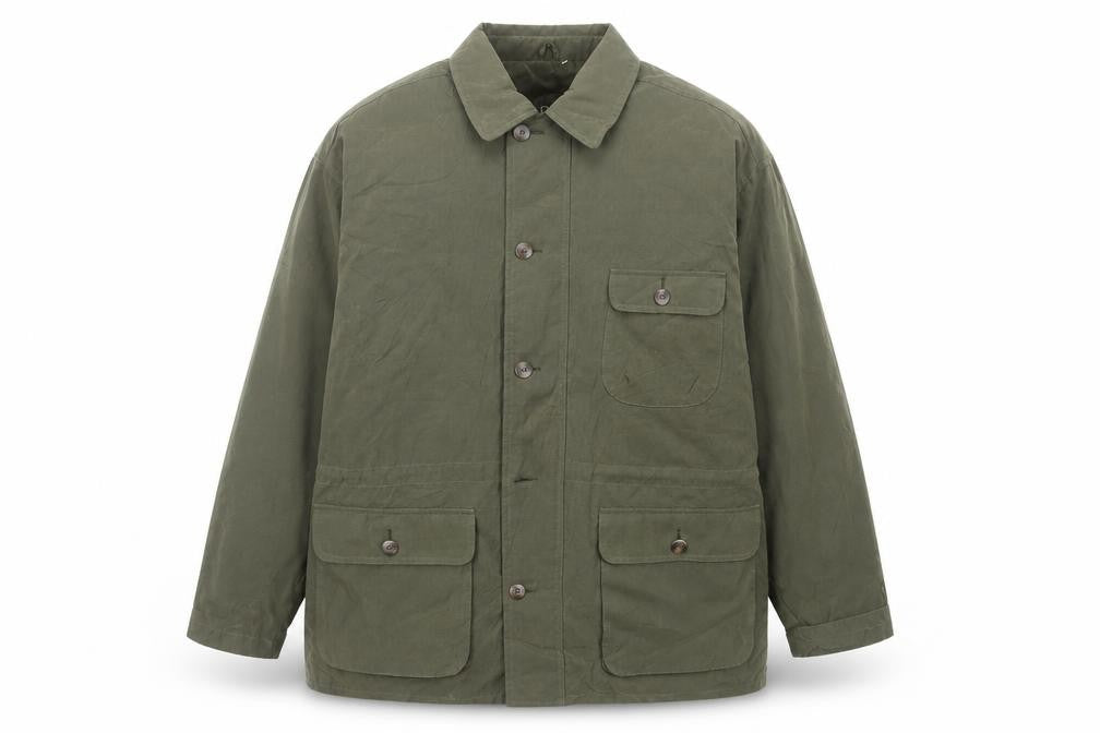 Trader Bay Men's Green L Military Style Lined Jacket Workwear Outdoor