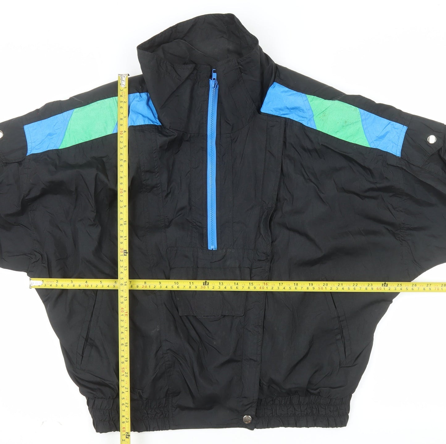 Kaotic by Andy Johns Men's Black M 90s Windbreaker Nylon Jacket