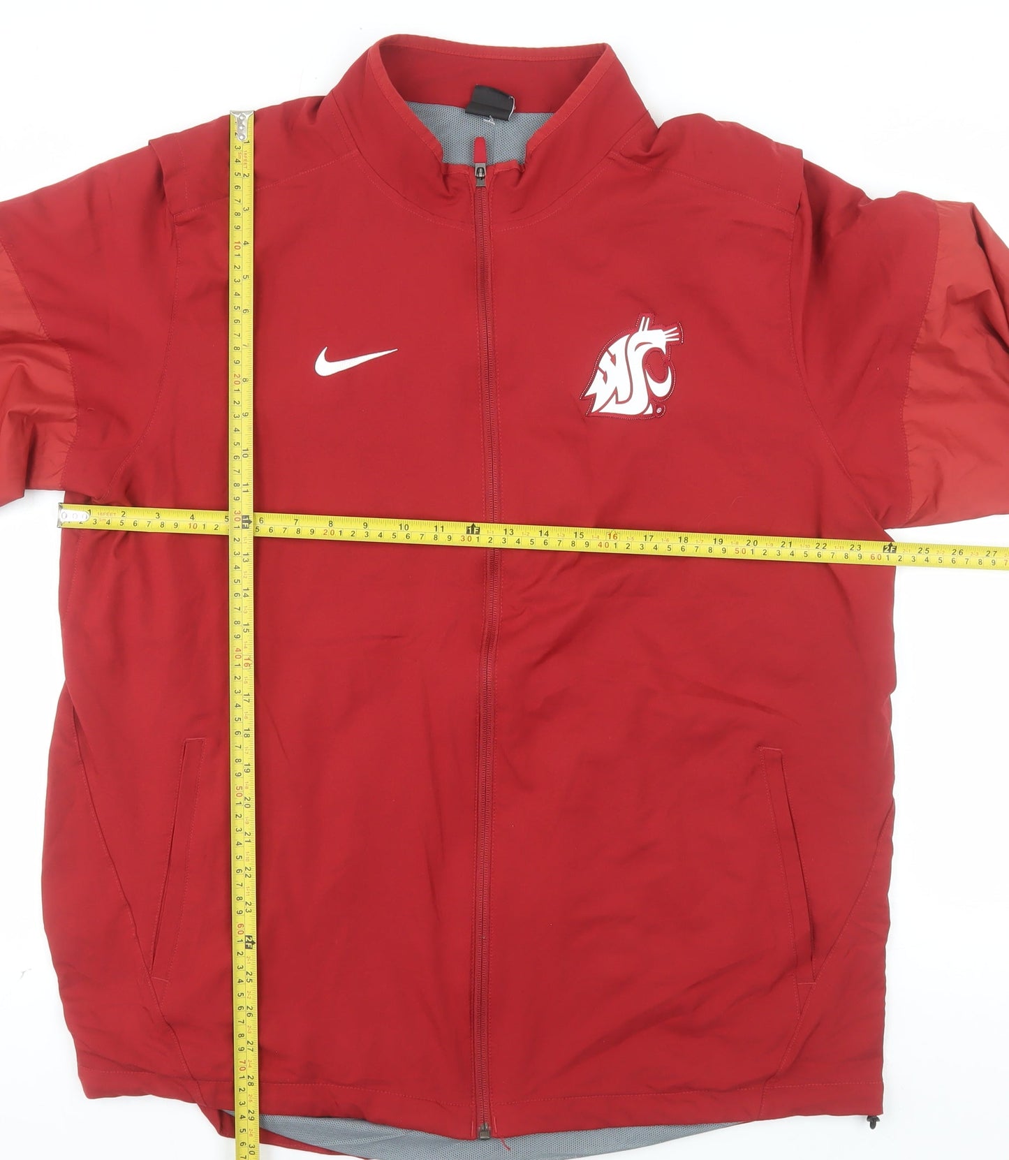 Nike Men's Red Dri-Fit XL Track Jacket Full Zip Breathable Sportswear