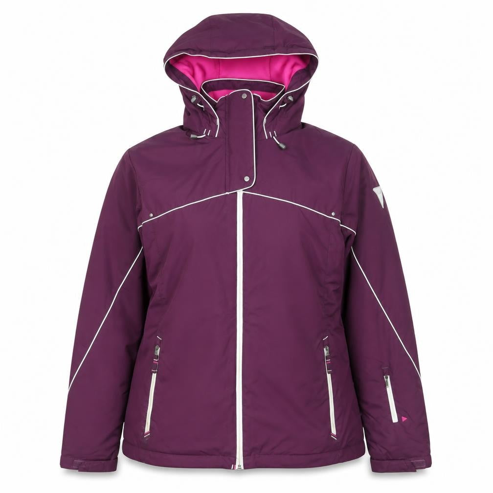 Wedze Women's Purple XL Ski Jacket Waterproof Hooded Winter Coat