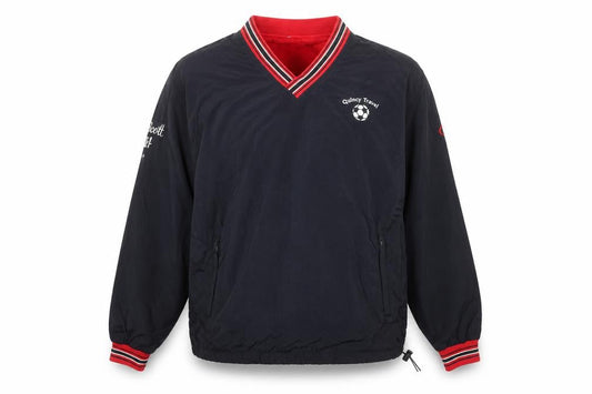 Champion Men's Black L V-Neck Pullover Sweatshirt Quincy Travel Logo