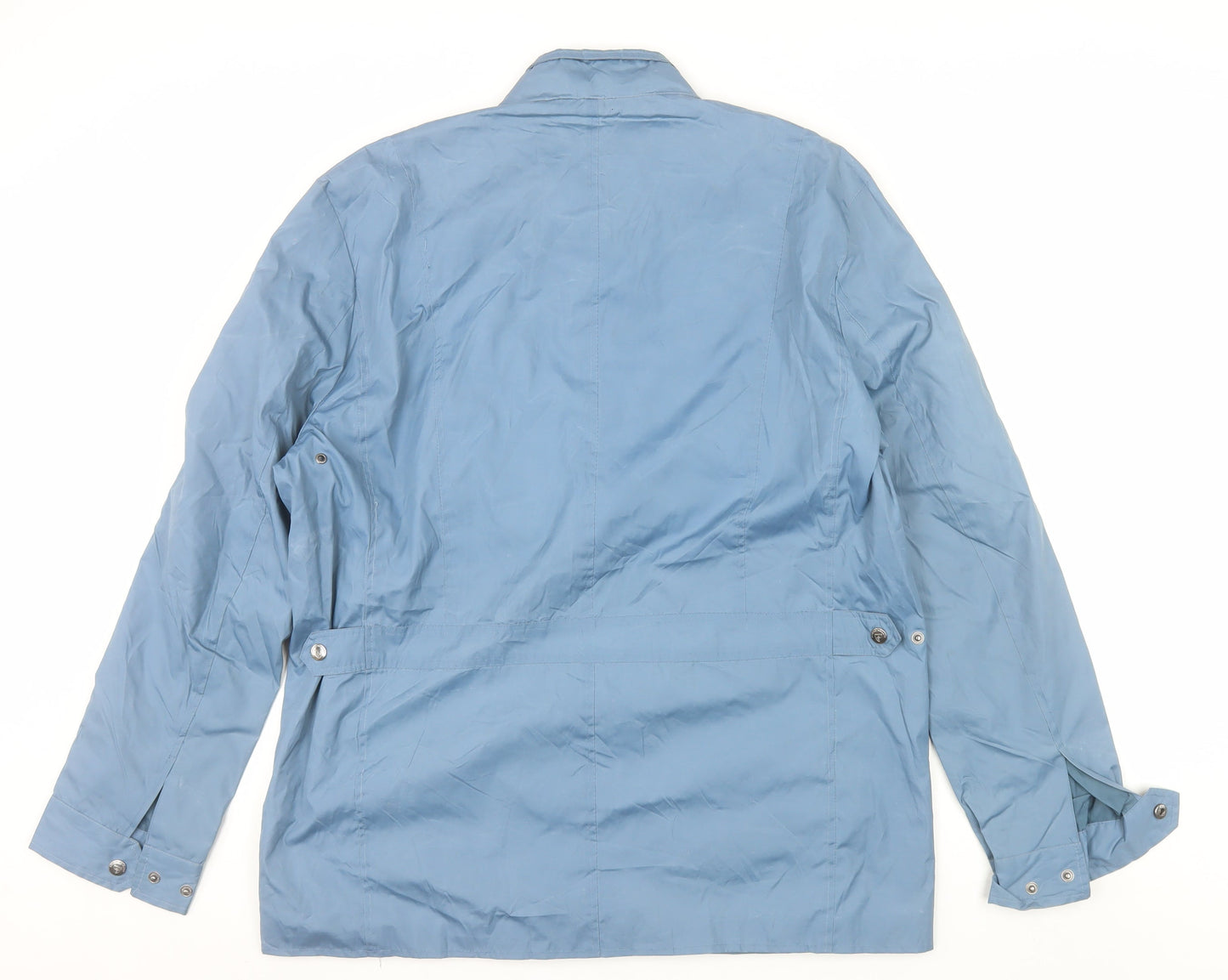 Alvaro Moreno Men's Blue Military Style Jacket Size L Polyester