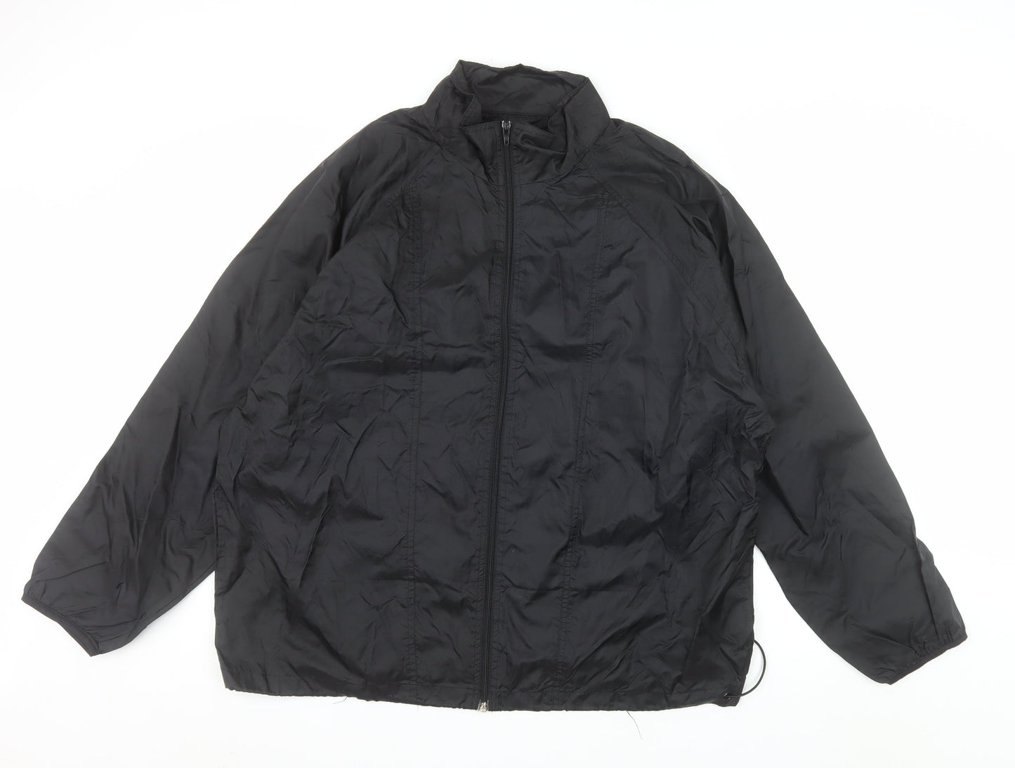 Healthy Attitude Men's Black XL Windbreaker Nylon Jacket