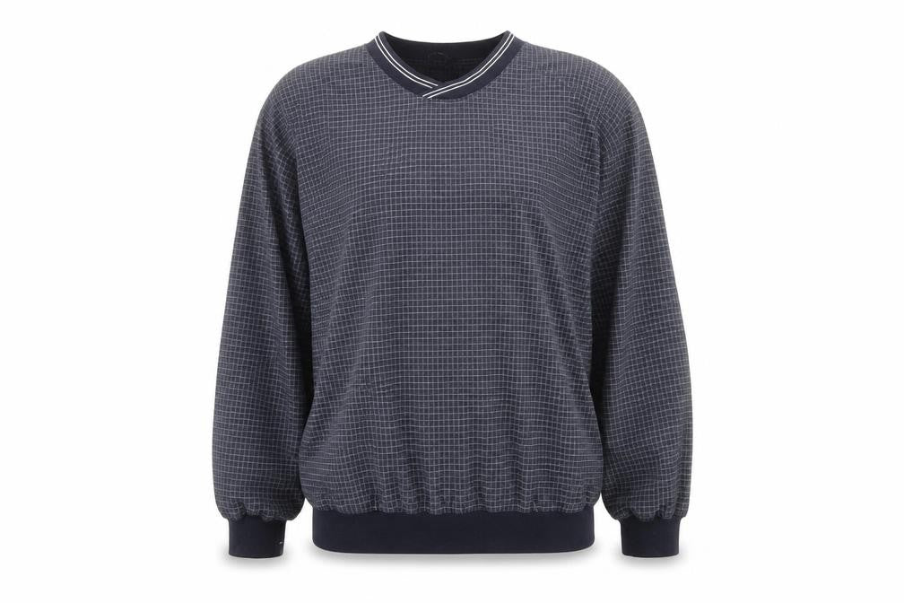 LA Loving Men's Blue XL Check Pullover Sweatshirt