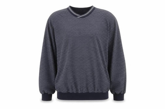 LA Loving Men's Blue XL Check Pullover Sweatshirt
