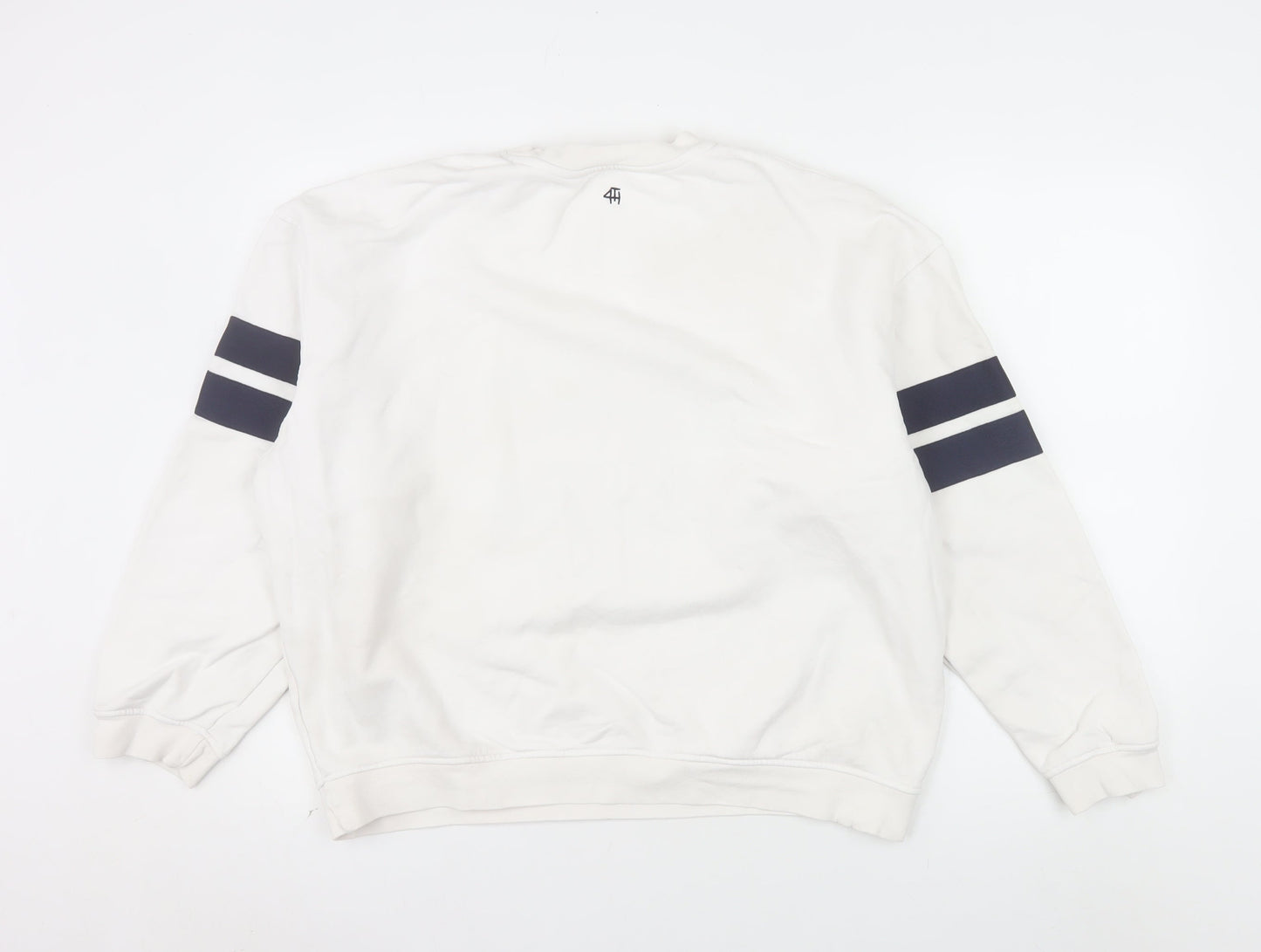 4th & Reckless Unisex White Sports Club Cotton Sweatshirt M