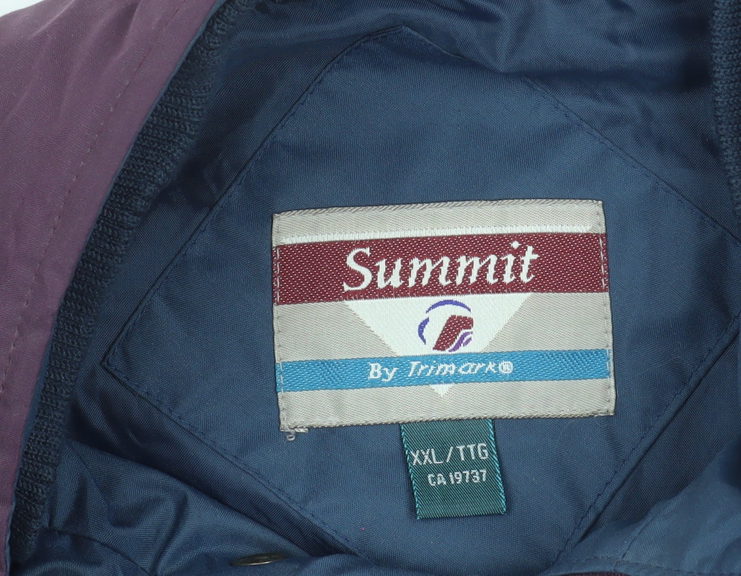 Summit by Trimark Men's Purple XXL Nylon Bomber Jacket