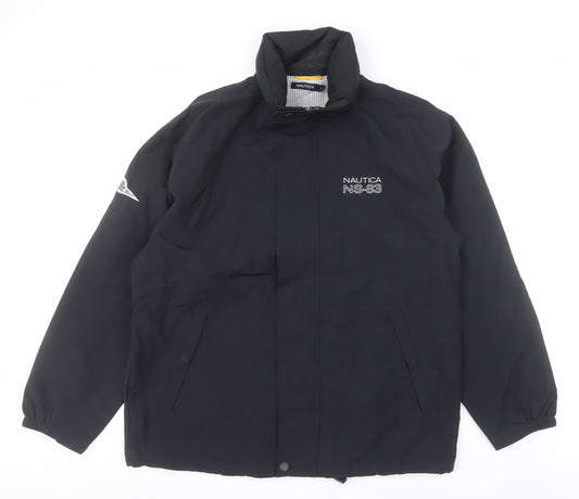 Nautica Men’s Blue NS-83 Puffer Jacket L Nylon Windproof