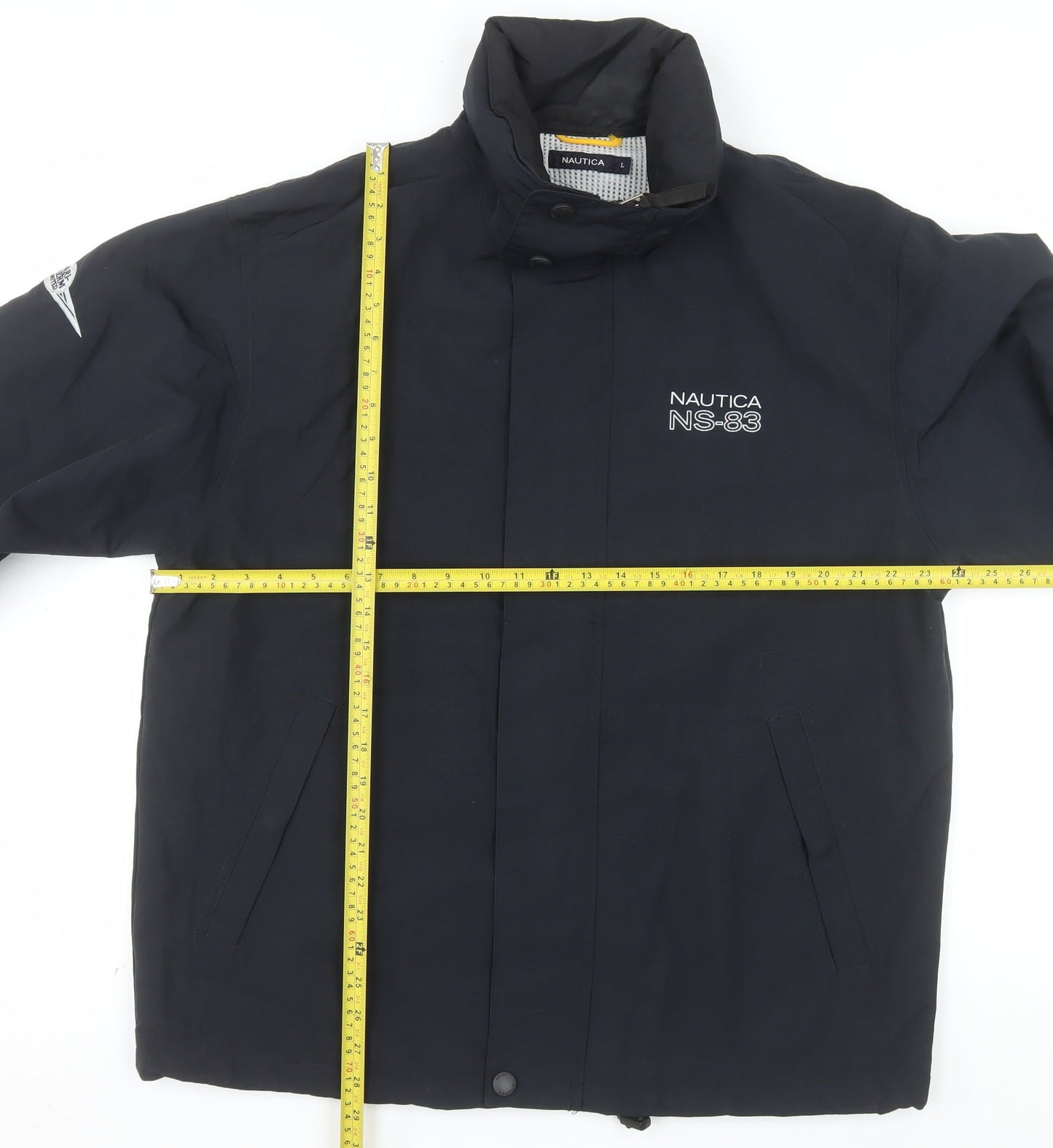 Nautica Men’s Blue NS-83 Puffer Jacket L Nylon Windproof