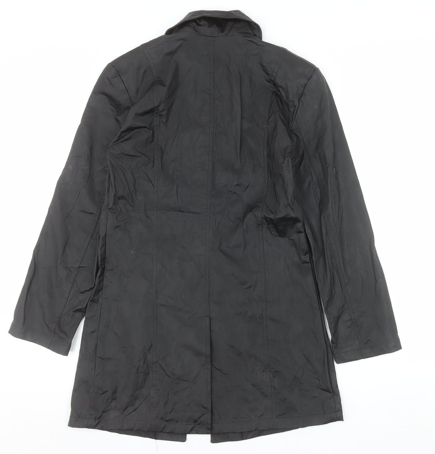 Rampage Womens Black Long Rain Coat Medium Water Resistant