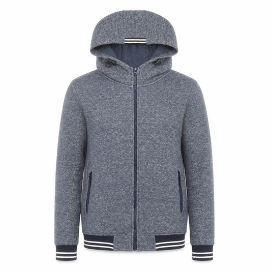 Universal Traveller Men's Blue Full Zip Hoodie XS Fleece Cotton Blend