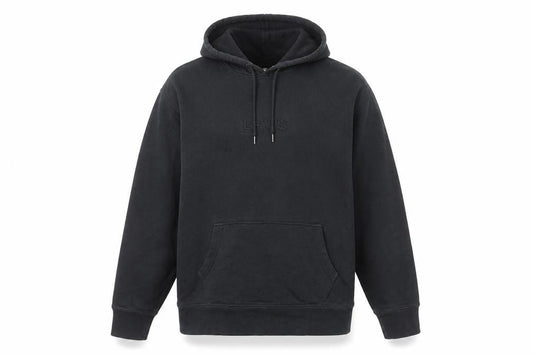 Levi's Men's Black Pullover Hoodie L Logo Fleece Sweatshirt