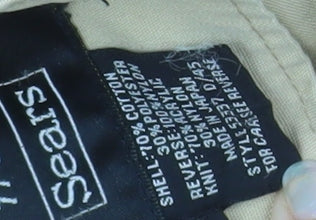 Sears Men's Brown Bomber Jacket Size M Retro Vintage Nylon Cotton