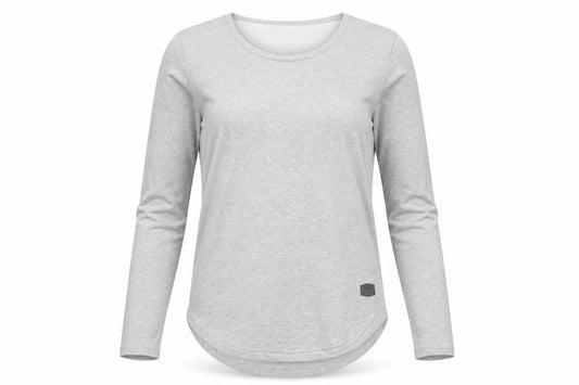 Leif Nelson Women's Grey Long Sleeve Basic Jersey T-Shirt M