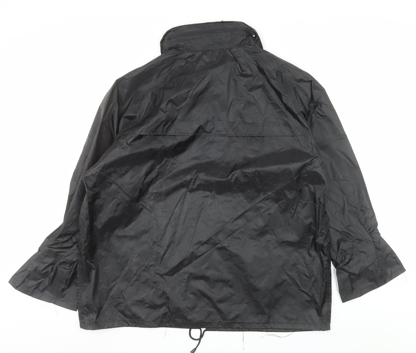 GKS Men’s Black Waterproof Full Zip Outdoor Rain Jacket L