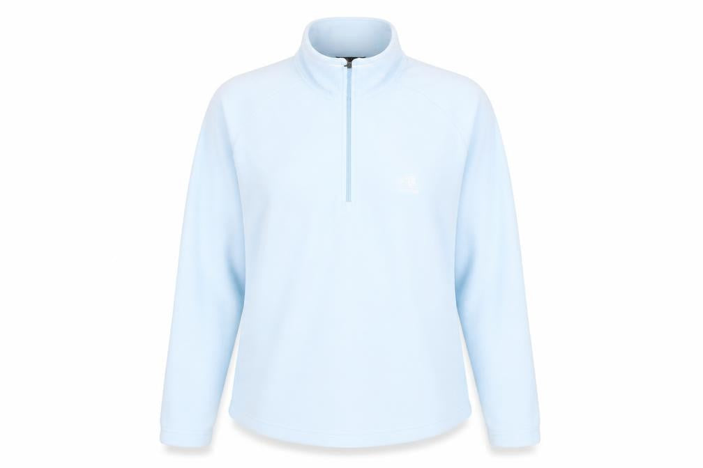 Craghoppers Women Light Blue Half Zip Fleece Sweatshirt UK 14