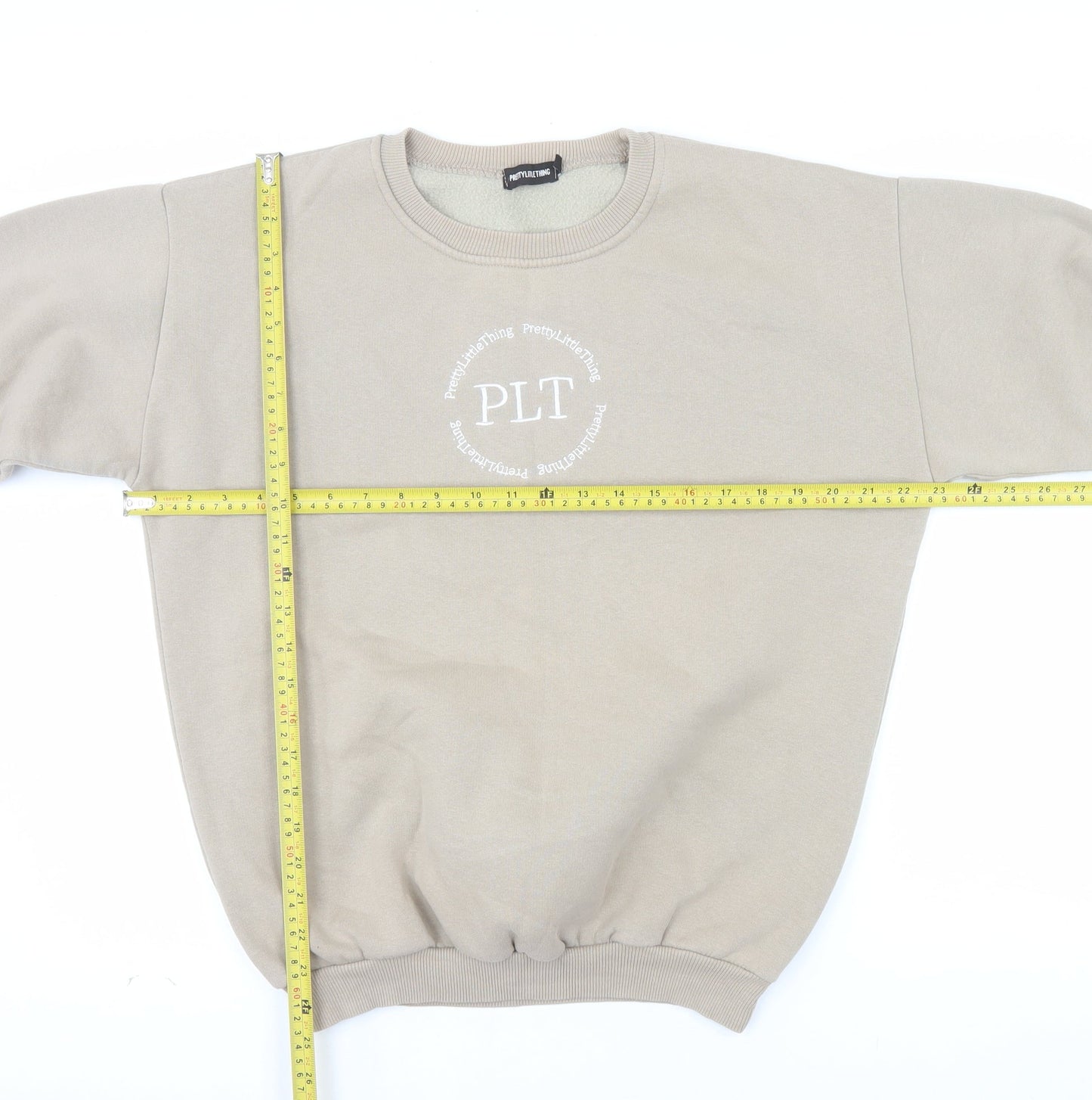 PrettyLittleThing Women Beige Small Pullover Sweatshirt