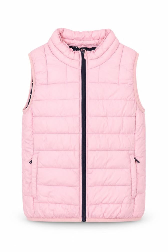 Crew Clothing Pink Puffer Gilet 8-9 Years Quilted Lightweight Vest
