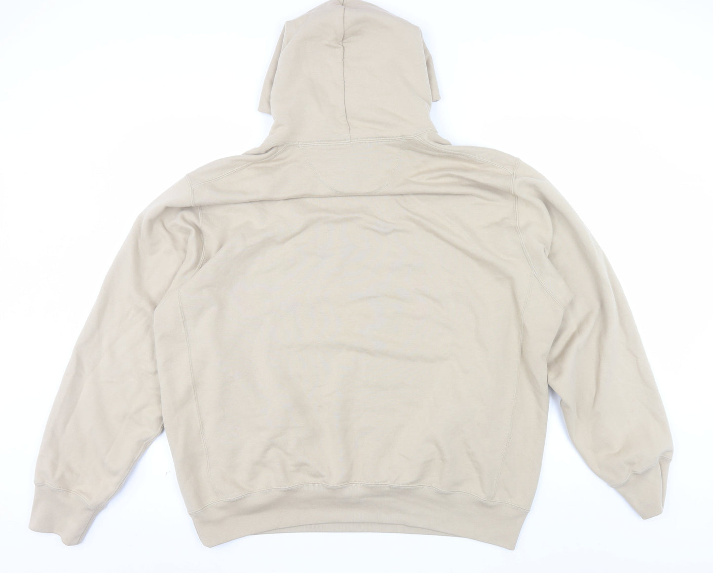 Uniqlo Men’s Beige 2XL Pullover Hoodie Fleece Cotton Blend
