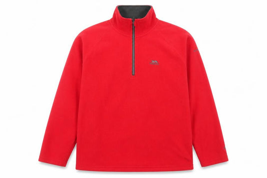 Trespass Men's Red 2XL Fleece 1/4 Zip Pullover Sweatshirt