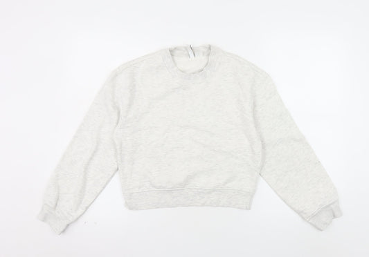 H&M Divided Women’s Grey Pullover Sweatshirt XXS Cotton Blend