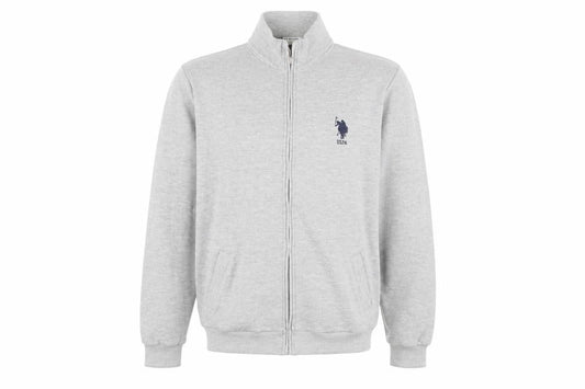 U.S. Polo Assn. Men's Grey Full Zip Sweatshirt XL Logo