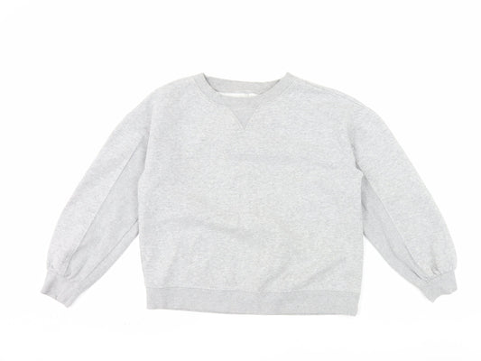 Next Weekend Essentials Womens Grey Small Pullover Sweatshirt