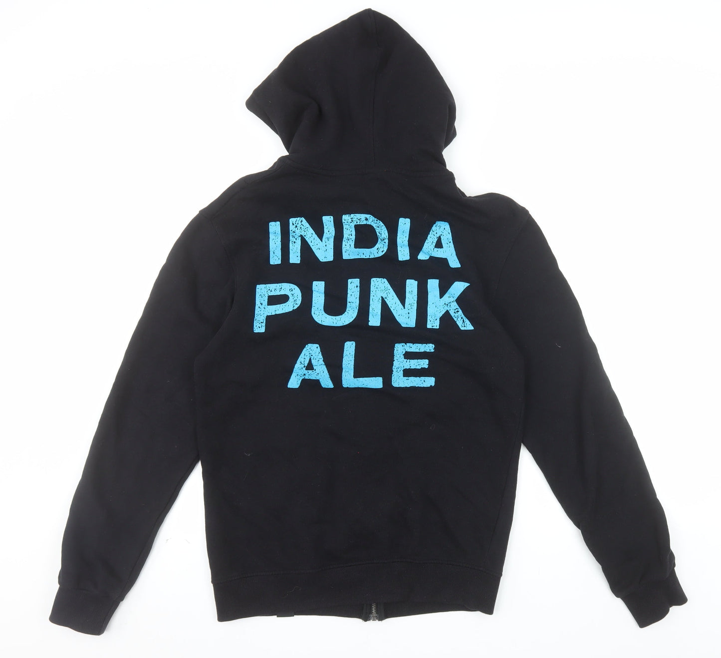 BrewDog Men's Black Full Zip Hoodie Small Beer Logo Sweatshirt
